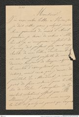 Nachlass Franz Steindachner, Brief von Christophe Bellotti an Franz Steindachner (15.03.1881), Inv.Nr. 32.03, Seite 1